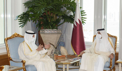 HH the Amir Meets Speaker of Kuwaiti National Assembly